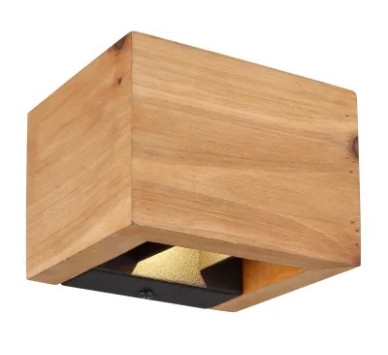 ALINAwall light wood dark brown, LED