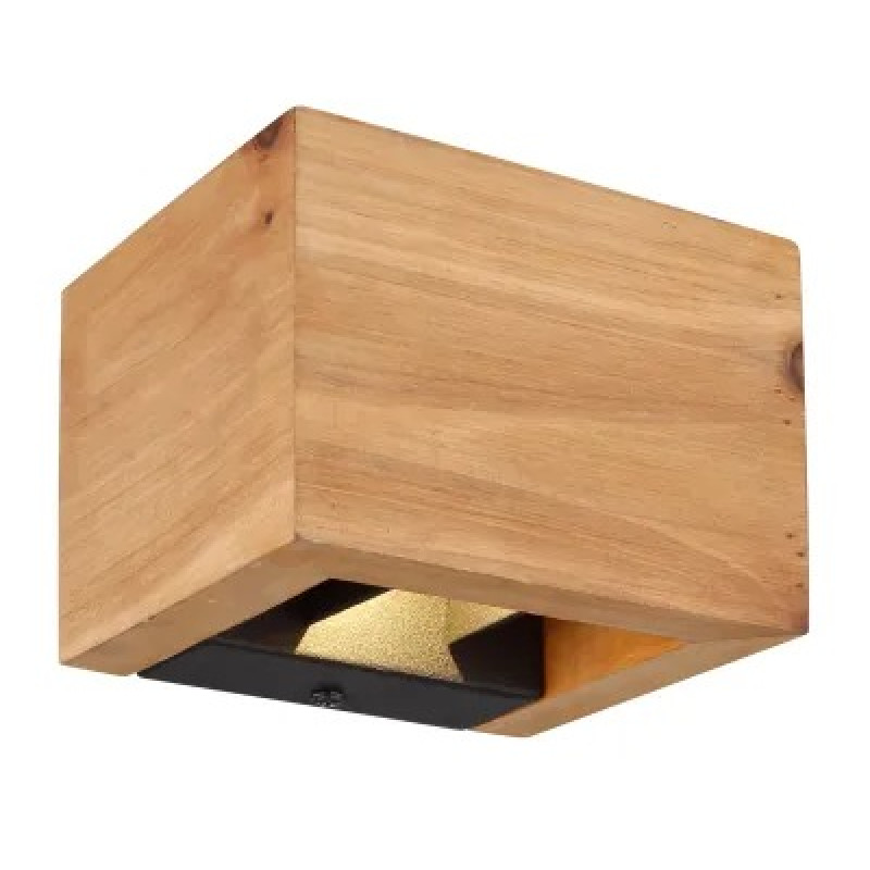ALINAwall light wood dark brown, LED