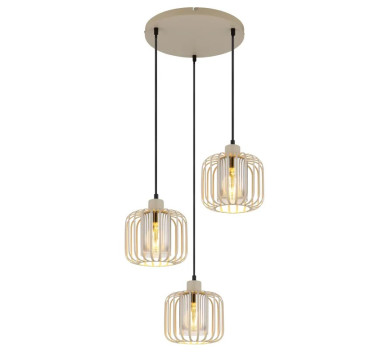 ALFRED pendant lamp metal sand colored matt, 3x E27