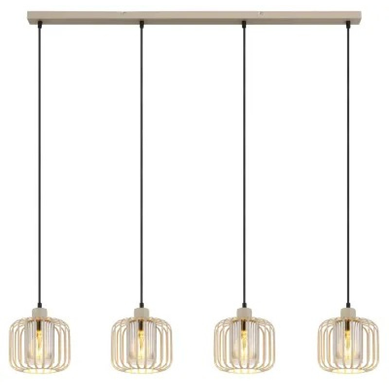 ALFRED pendant lamp metal sand colored matt, 4x E27