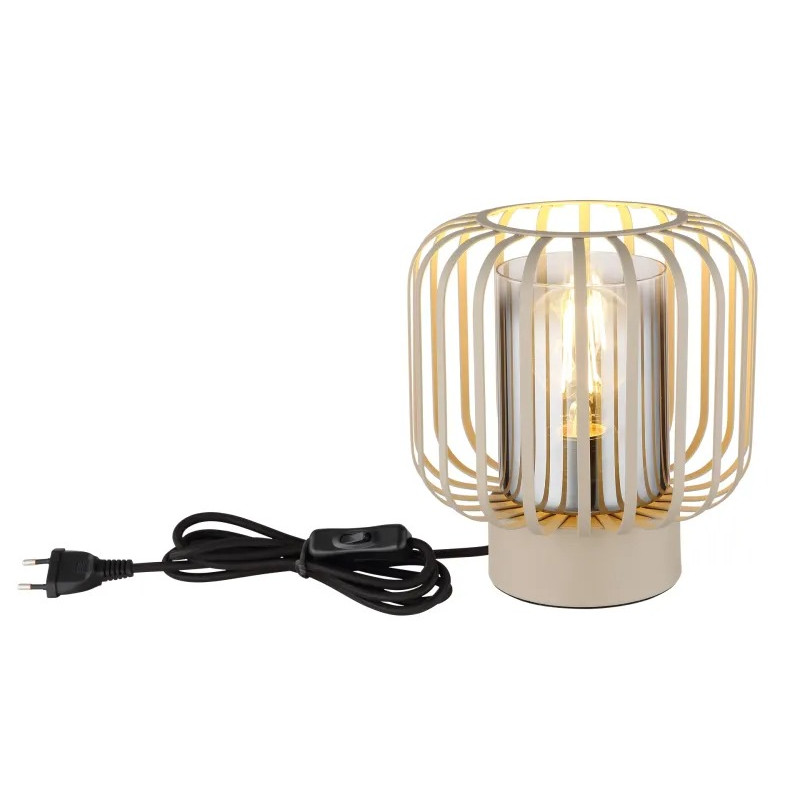 ALFRED table lamp metal sand colored matt, 1x E27