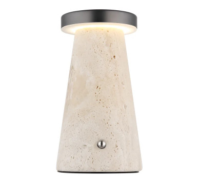 ADINA table lamp travertine stone grey, LED