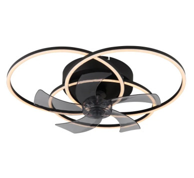 ALIAceiling fan metal black matt, LED