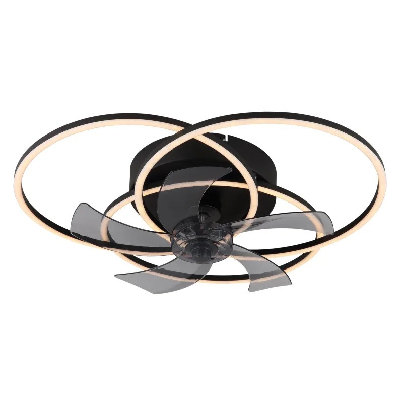 ALIAceiling fan metal black matt, LED