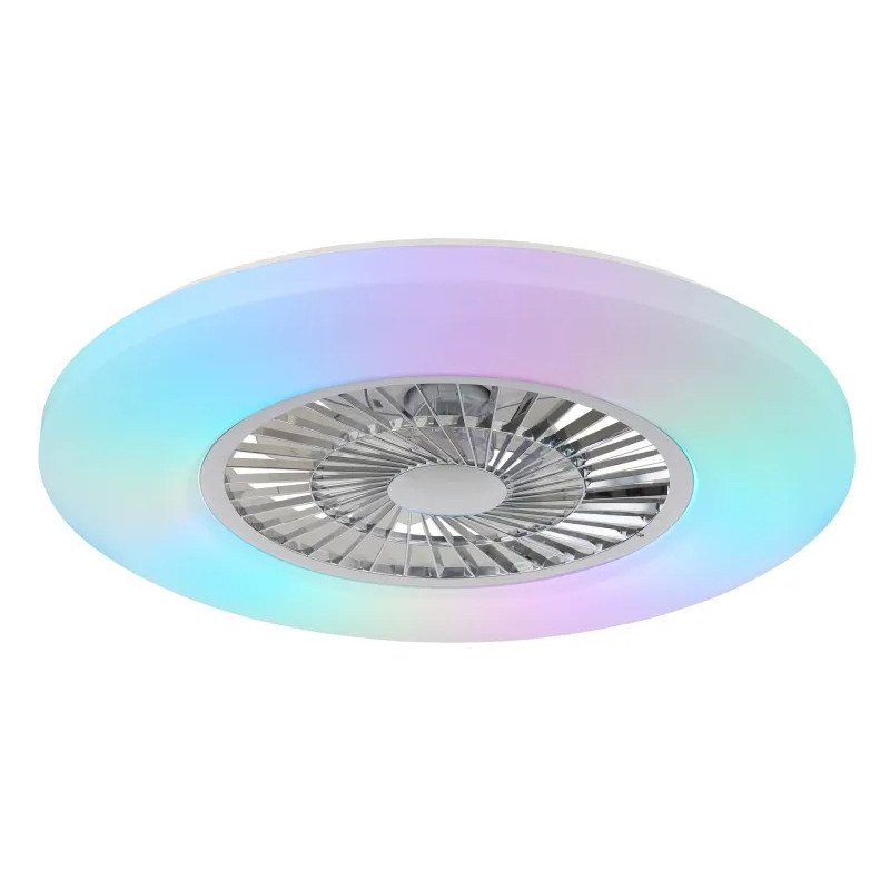 ALVAceiling fan plastic white matt, LED