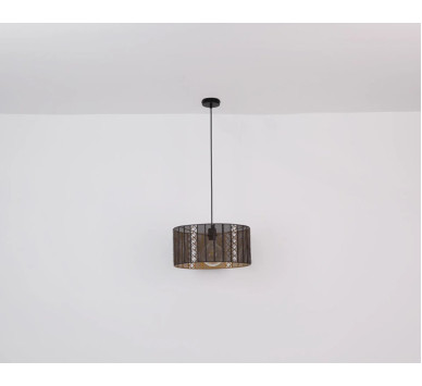 ABINIpendant lamp metal black matt, 1x E27