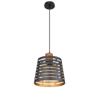 ABLONApendant lamp metal black matt, 1x E27