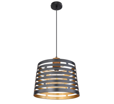 ABLONApendant lamp metal black matt, 1x E27