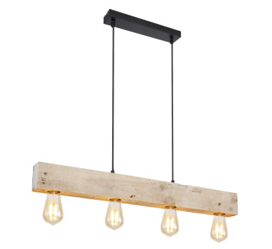 ADALIEpendant lamp metal black matt, 4x E27