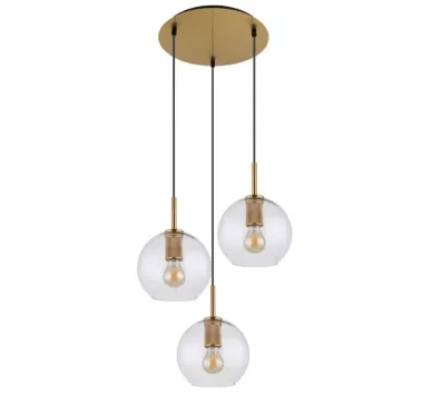 ADARApendant lamp metal brass-coloured, 3x E27