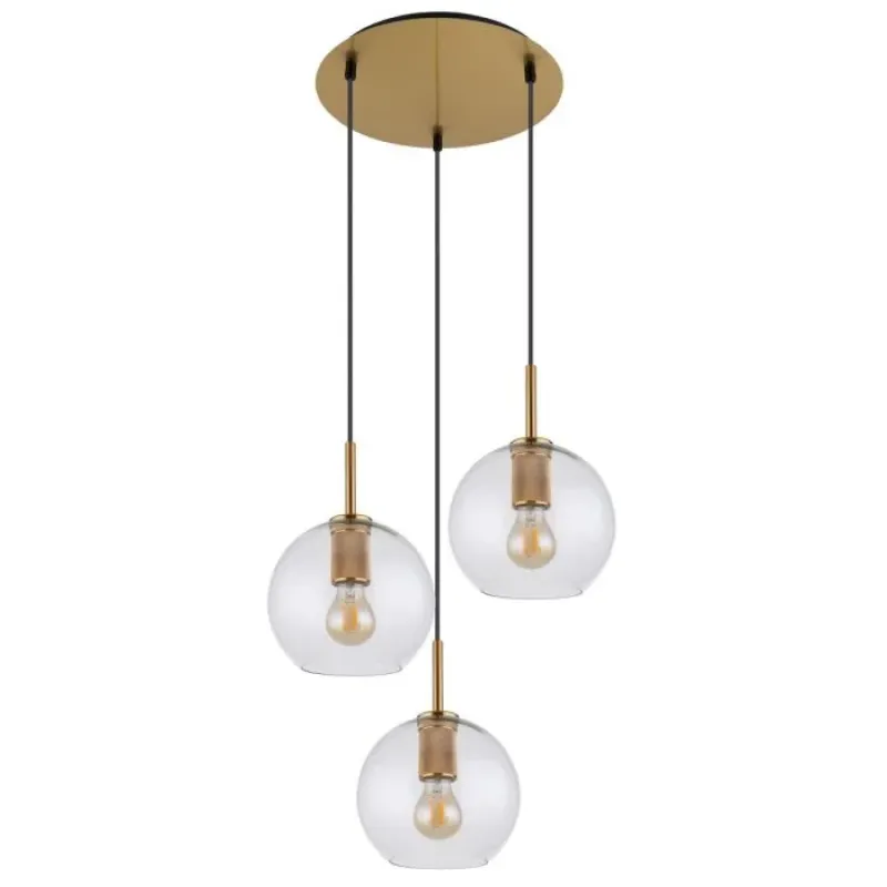 ADARApendant lamp metal brass-coloured, 3x E27
