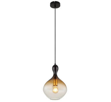 ALADDINpendant lamp metal black matt, 1x E27