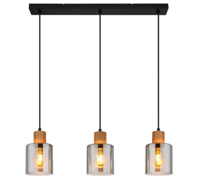 ALEIDISpendant lamp metal black matt, 3x E27