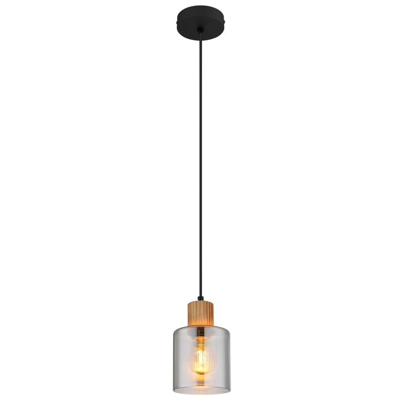 ALEIDISpendant lamp metal black matt, 1x E27