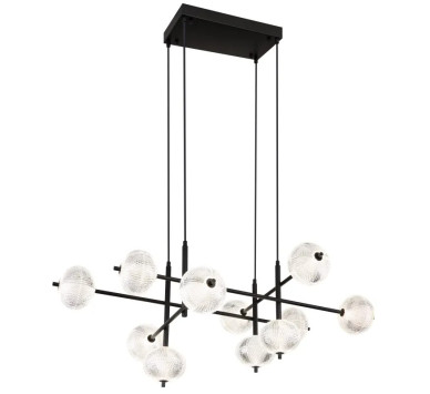 AIDApendant lamp metal black matt, LED
