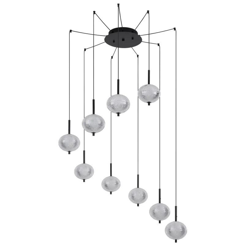 AIDApendant lamp metal black matt, LED