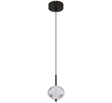 AIDApendant lamp metal black matt, LED