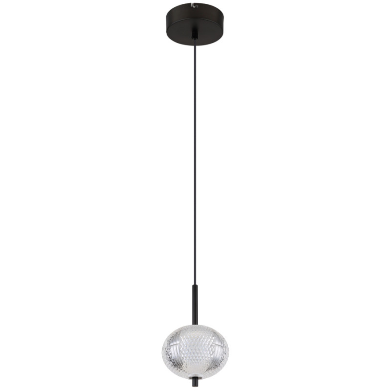 AIDApendant lamp metal black matt, LED