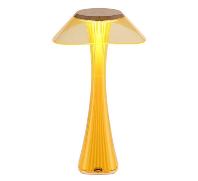 AMBRAtable lamp plastic gold colors matt, LED