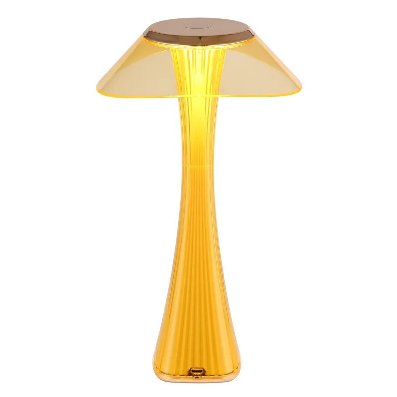 AMBRAtable lamp plastic gold colors matt, LED