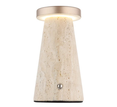 ADINA table lamp travertine stone grey, LED