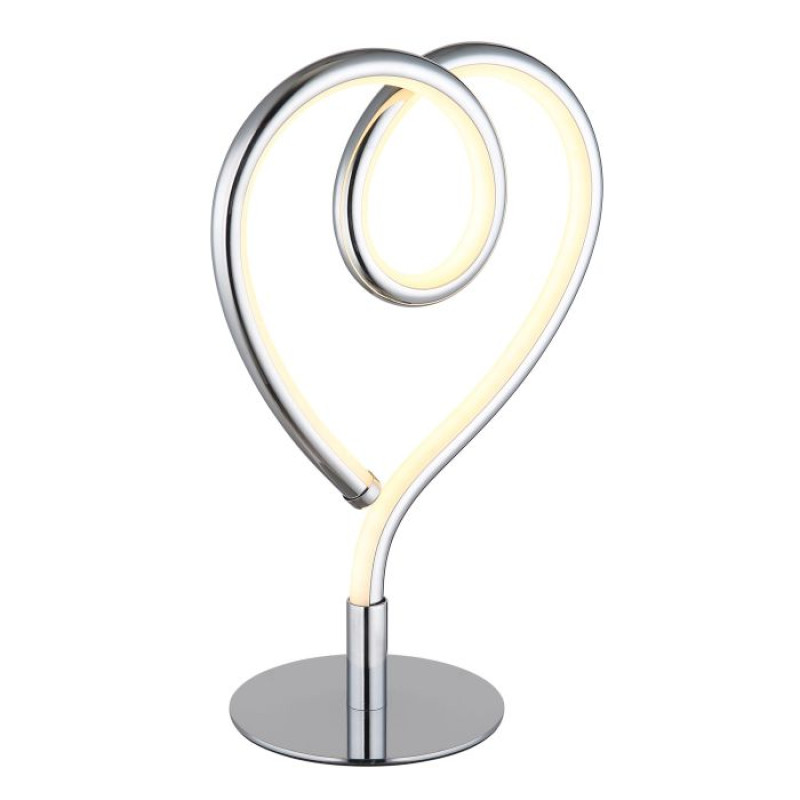 AMOREtable lamp metal chromed, LED