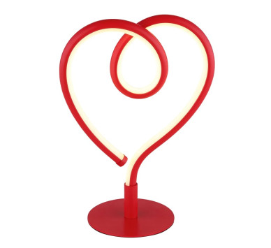 AMOREtable lamp metal red matt, LED