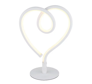 AMOREtable lamp metal white matt, LED