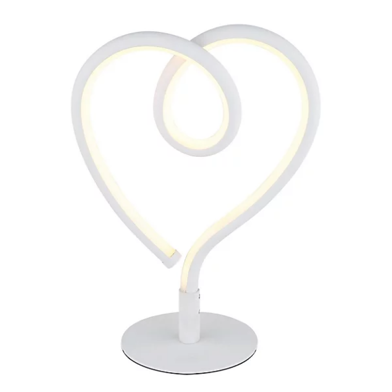 AMOREtable lamp metal white matt, LED