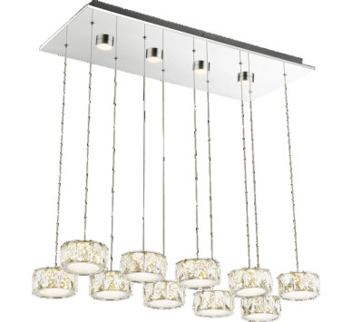 AMURpendant lamp metal chromed, LED