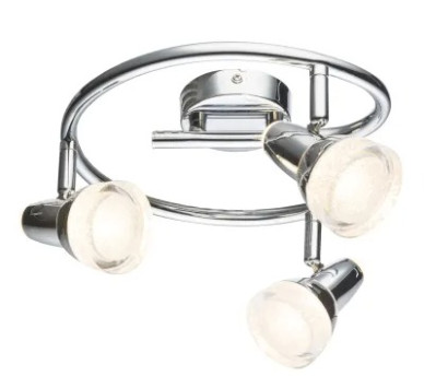 ALASKALED spotlights metal chromed, 3x LED