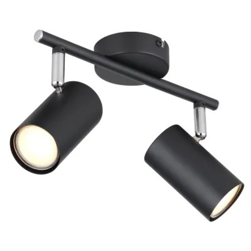ALLVIspotlights metal black matt, 2x GU10