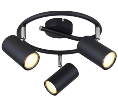 ALLVIspotlights metal black matt, 3x GU10