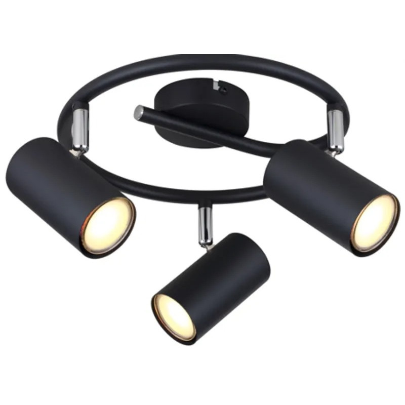 ALLVIspotlights metal black matt, 3x GU10