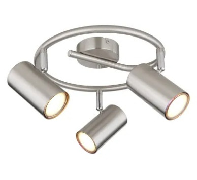 ALLVIspotlights metal nickel matt, 3x GU10