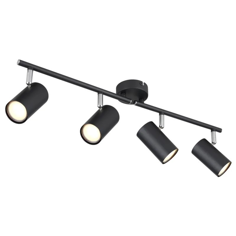 ALLVIspotlights metal black matt, 4x GU10