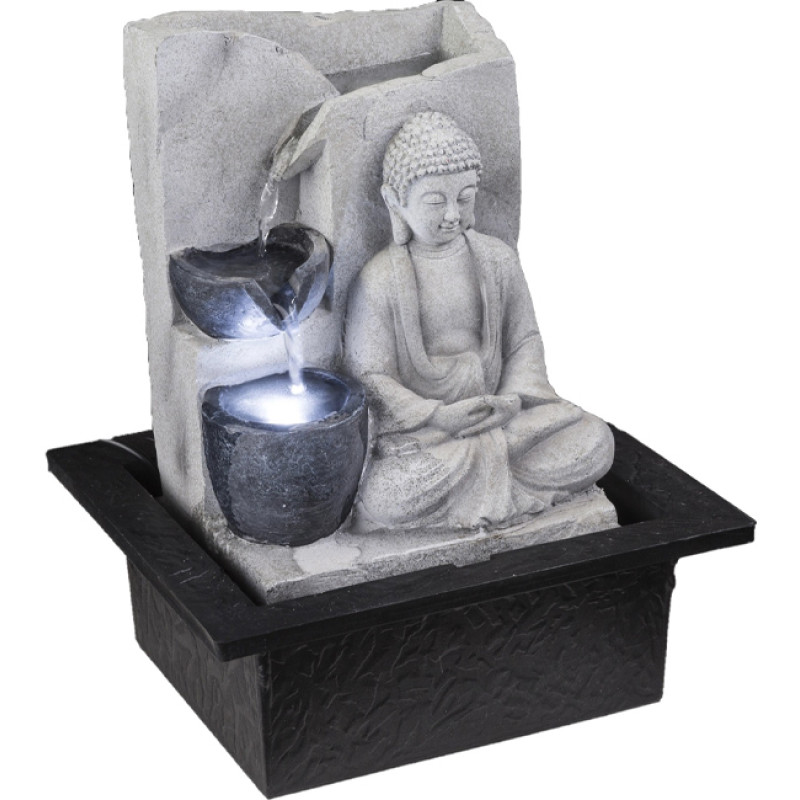 ALBERTFountain plastic grey antique, LED