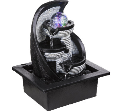 ALBERTFountain plastic grey antique, 4x RGB LED