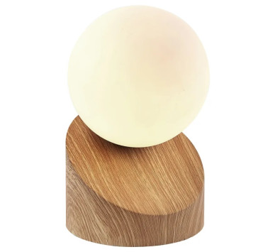 ALISAtable lamp metal wood look, 1x G9 LED