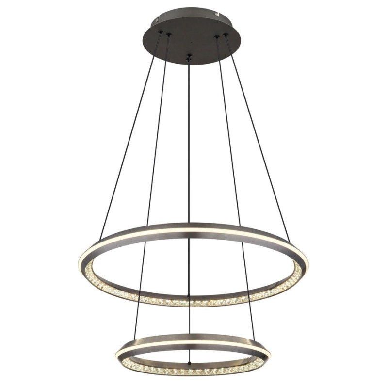 ALAINApendant lamp metal grey matt, LED