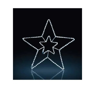 ΣΙΛΟΥΕΤΑ NEON LED 3μ 2πλο ΑΣΤΕΡΙ&ΤΡΕΧ.ΔΙΑΦΑΝΟ (55X55CM)