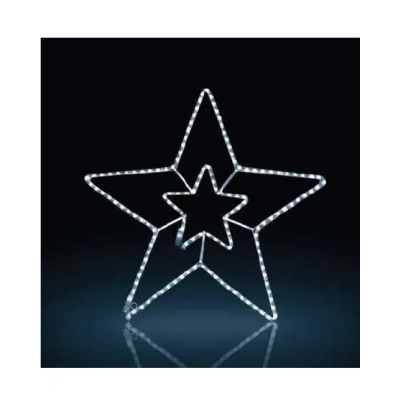 ΣΙΛΟΥΕΤΑ NEON LED 3μ 2πλο ΑΣΤΕΡΙ&ΤΡΕΧ.ΔΙΑΦΑΝΟ (55X55CM)