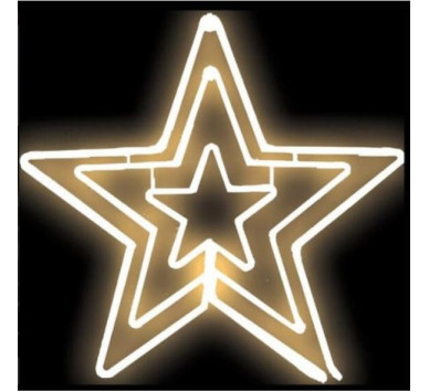 ΣΙΛΟΥΕΤΑ NEON LED 6Μ 3ΠΛΟ ΑΣΤΕΡΙ&ΤΡΕΧ ΘΕΡΜΟ  (80X80CM)  31VDC