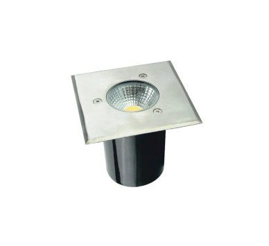 LED SQUARE COB INGROUND SPOT LUMINAIRE 7W 450LM 3000K 45° 230V AC IP67 RA80 30.000hrs