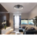 CELESTEceiling fan metal black matt, LED