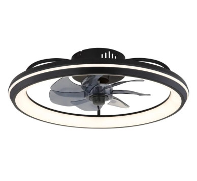 CELESTEceiling fan metal black matt, LED