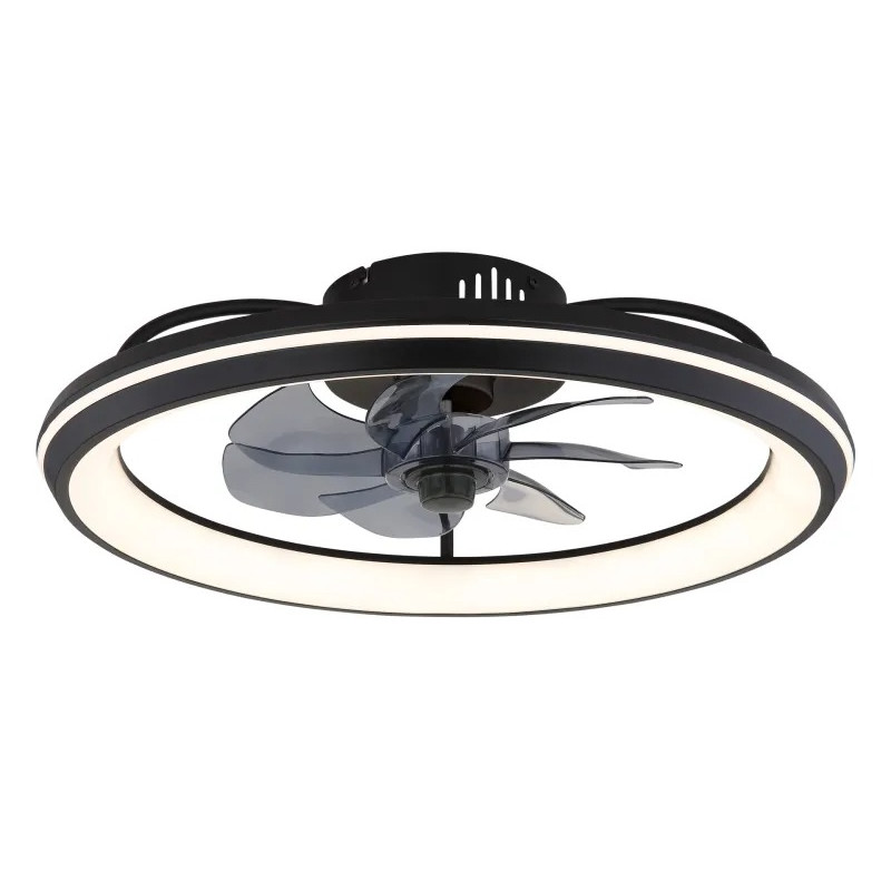 CELESTEceiling fan metal black matt, LED