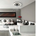 CIRILLAceiling fan plastic black matt, LED
