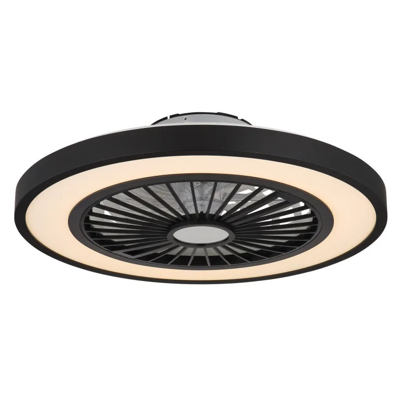 BLIZZAKceiling fan metal black matt, LED