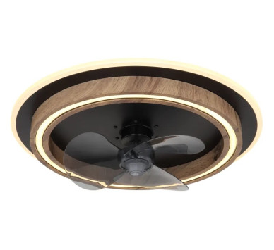 BOZANceiling fan metal black matt, LED